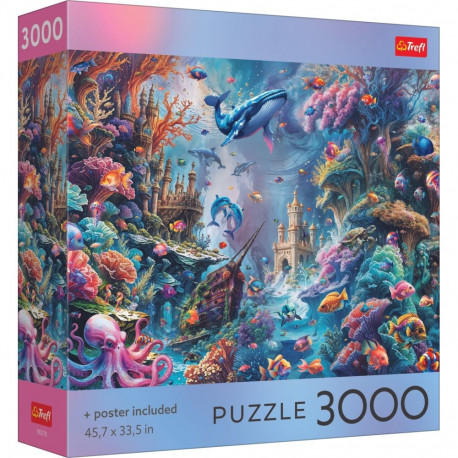 TREFL Puzzle with poster Underwater Life, 3000 pcs
