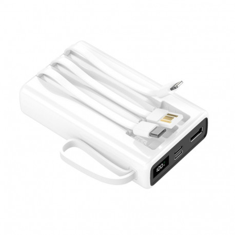 Setty power bank 20000 mAh with cables SPB-LC-220 white