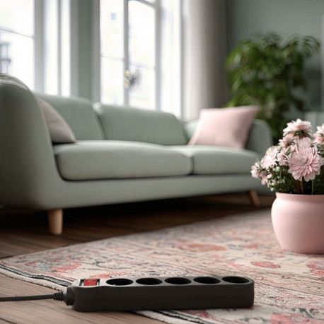 Power strip 1,4m MCE183 2300W black