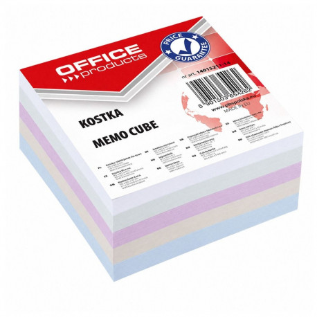 Kostka OFFICE PRODUCTS märkmepaberiplokk 85x85x40mm liimita, mitmevärviline
