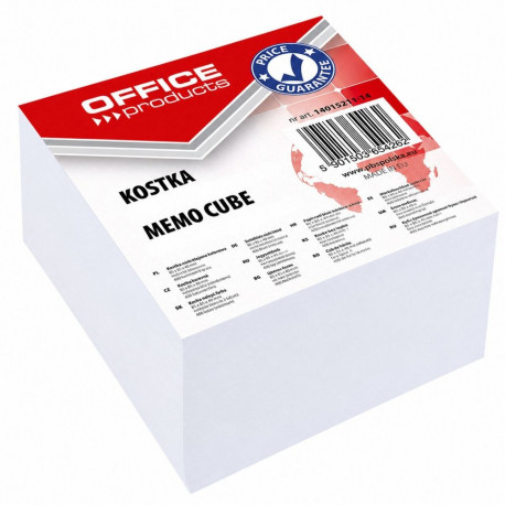 Kostka OFFICE PRODUCTS märkmepaberikuubik 85x85x40mm mittekleepuv, valge