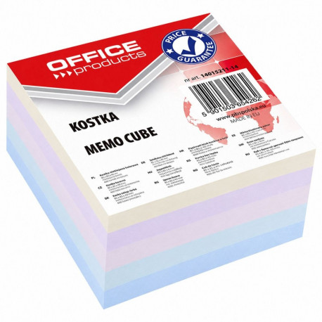 Kostka OFFICE PRODUCTS liimitud märkmelappide kuubik 85x85x40mm, mitmevärviline