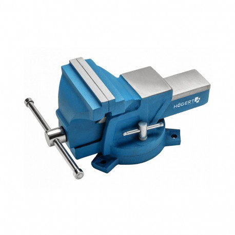 Hogert swivel vise, HT3B611, 125mm, 4 screws, ductile cast iron, 360° swivel