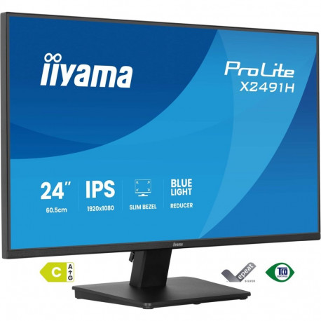 iiyama arvutimonitor ProLite X2491H-B1 60.5 cm (23.8") 1920 x 1080 pikslit Full HD LCD, must