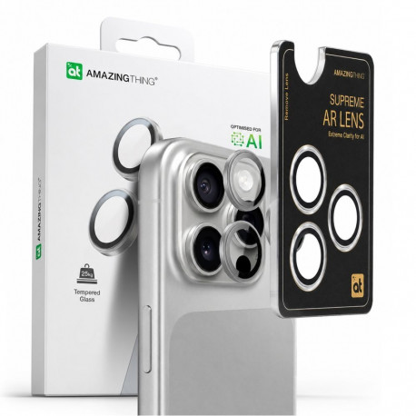 AmazingThing AmazingThing AR Aluminum 3 Lens Glass with Camera Lens Frame for iPhone 16 Pro / 16 Pro
