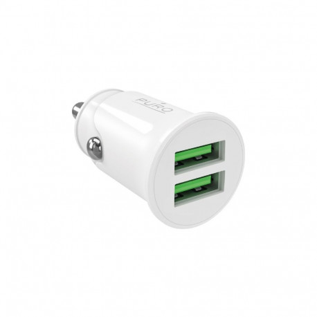Puro Puro Pro Lite Car Charger 2x USB-A 10W - White