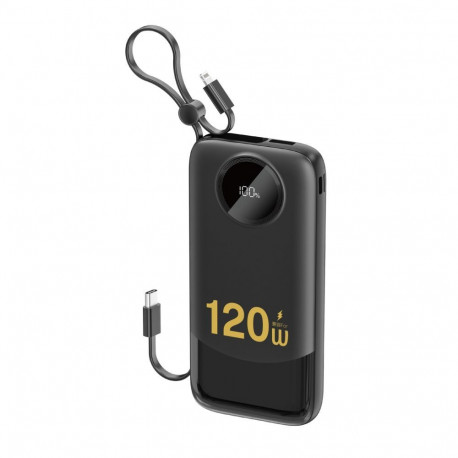Dudao Dudao K13 10000mAh Powerbank with Built-in Cable - Black