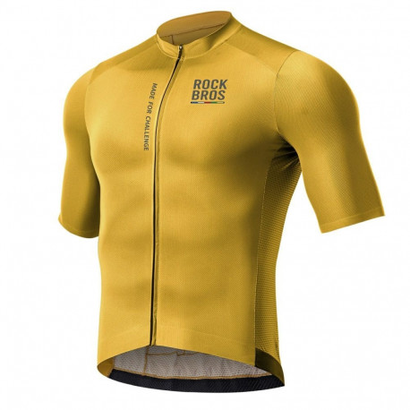 Rockbros Rockbros 15120014025 ROAD TO SKY men's cycling jersey short sleeve L - yellow