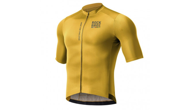 Rockbros Rockbros 15120014023 ROAD TO SKY men's cycling jersey short sleeve S - yellow