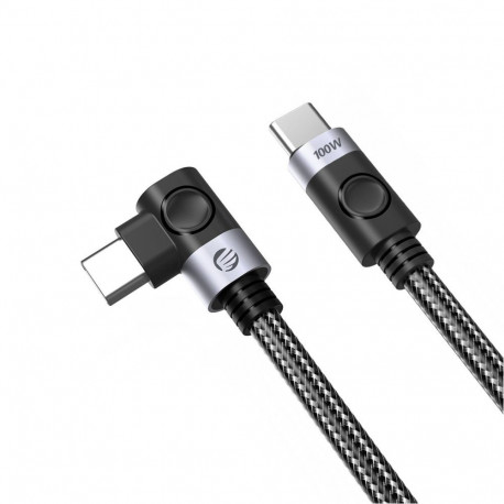 Orico Orico C2CWT USB-C to USB-C PD Angled Cable 100W 20Gbps 4K 60Hz 2m - Black