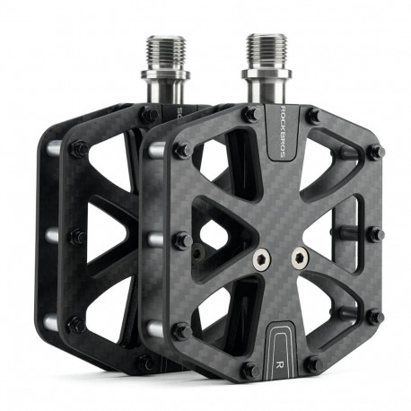 Rockbros Rockbros C525 Carbon Fiber Platform Bike Pedals - Black