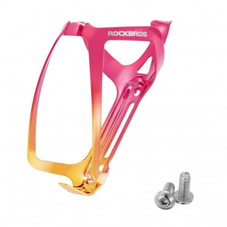 Rockbros Rockbros RKL02 Aluminum Bottle Cage - Red and Gold