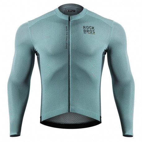 Rockbros Rockbros 15120015017 ROAD TO SKY men's cycling jersey long sleeve M - gray-blue