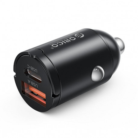 Orico Orico MiniRing 30W USB-A + USB-C Car Charger - Black