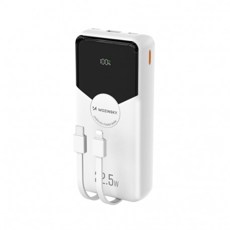 Wozinsky Wozinsky WFC-15W 20000mAh 22.5W PD20W Powerbank with Built-in Lightning and USB-C Cables - 