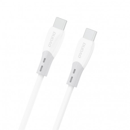 Dudao Dudao L25SC 60W USB-C - USB-C Cable with Soft Silicone Braid 2m - White
