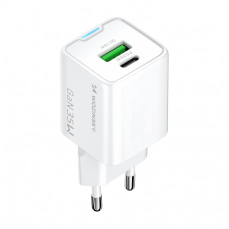 Wozinsky Wozinsky WWC-35W GaN USB-A + USB-C Wall Charger - White