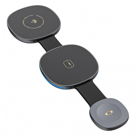 Dudao Dudao A11S 3-in-1 Wireless Charger Compatible with MagSafe Smartphone Smartwatch Headphones - 