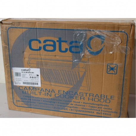 Cata SALE OUT. CAMPANA Hood FK SLIM 6000 WH, B, Width 60 cm, Max 162 m/h, LED, White | SALE OUT. | S