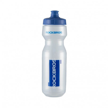 Rockbros Rockbros 750 ml Bicycle Bottle - Transparent with Blue Mouthpiece