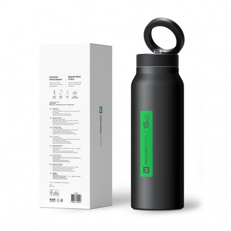 AmazingThing AmazingThing Sports Bottle with Magnetic Holder, MagSafe Compatible, 800ml - Black
