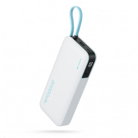 Cuktech Cuktech CUKP200NGLLG 55W 20000mAh Powerbank with Built-in USB-C Cable - White