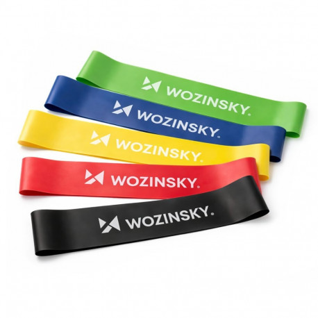 Wozinsky Mini resistance bands Wozinsky WGO-5 activation bands made of latex - 5 pcs.