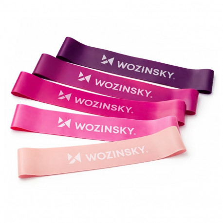 Wozinsky Mini resistance bands Wozinsky WGO-5A activation bands made of TPE - 5 pcs.