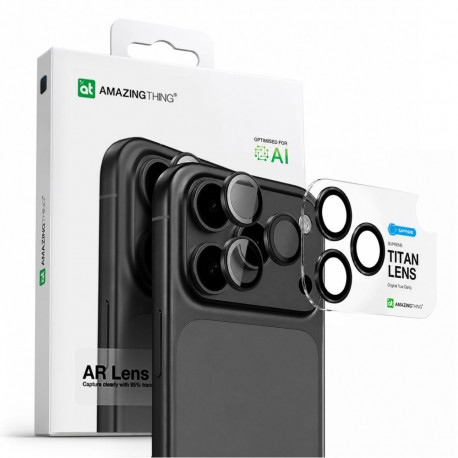 AmazingThing AmazingThing Sapphire Camera Glass for iPhone 17 Pro / Pro Max - with Gray Frame