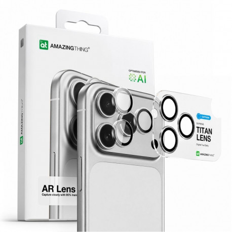 AmazingThing AmazingThing Sapphire Camera Glass for iPhone 17 Pro / Pro Max - with Clear Frame