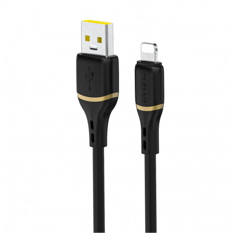 Dudao Dudao L25L 30W USB-A - Lightning Cable with Soft Silicone Braid Lightning 1m - Black