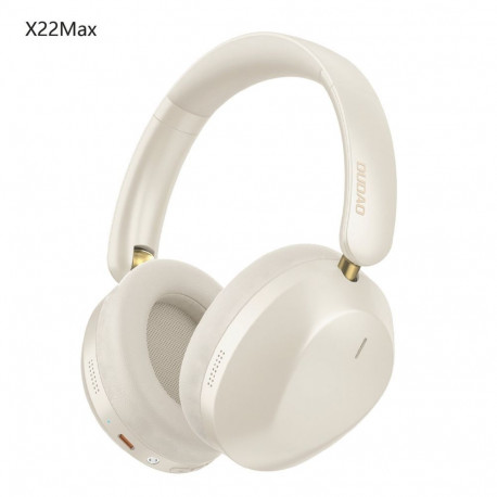 Dudao Dudao X22 Max Wireless On-Ear Bluetooth Headphones with ANC - Beige