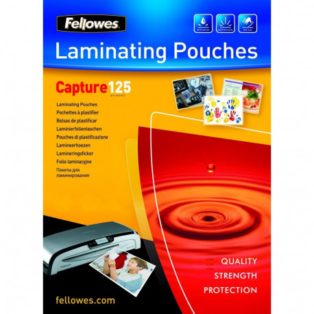 LAMINATOR POUCH GLOSSY/A6 125 100PCS 5307201 FELLOWES