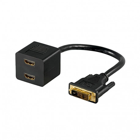 PremiumCord Adapter DVI(24+1)  male =>  2 x HDMI female