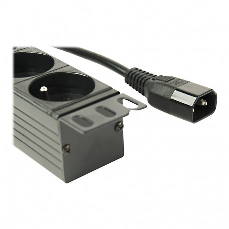 GEMBIRD toitejaotusseade PDU 8 Prantsuse pistikupesaga 1U 10A 3m C14 pistik