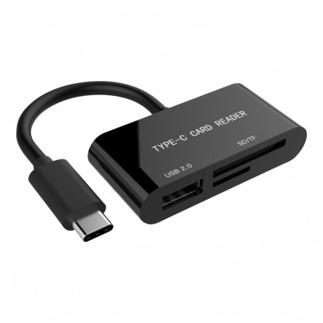 GEMBIRD UHB-CR3-02 compact USB Type-C SDXC combo card reader OTG black