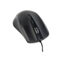 GEMBIRD MUS-4B-01 optical mouse 1200DPI USB Black 1.35m cable length