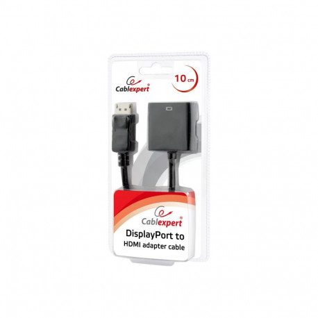 GEMBIRD adapter AB-DPM-HDMIF-002 DisplayPorti isane–HDMI emane 10cm blisterpakendis, must