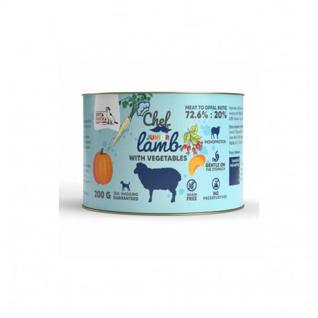 SYTA MICHA Chef Junior Lamb with vegetables Mono - wet dog food - 200g