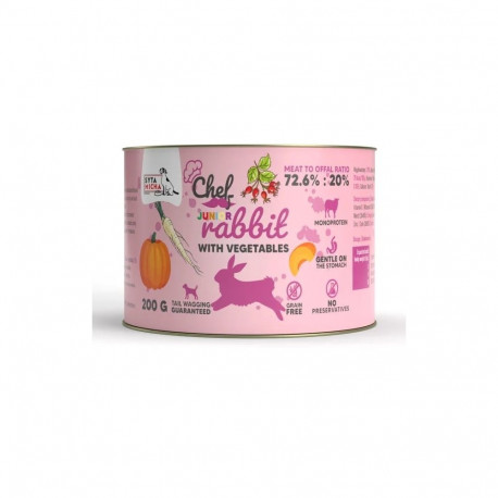 SYTA MICHA Chef Junior Rabbit with vegetables Mono - wet dog food - 200g
