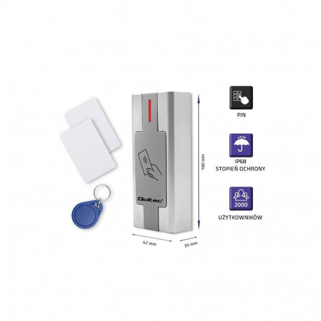 Qoltec 52446 Proximity card and key fob reader