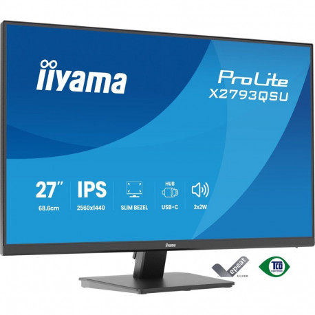 iiyama arvutimonitor ProLite X2793QSU-B1 68.6cm (27") 2560 x 1440 pikslit Quad HD LED, must