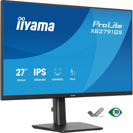 iiyama arvutimonitor ProLite XB2791QS-B1 68.6 cm (27") 2560 x 1440 pikslit Quad HD LED, must