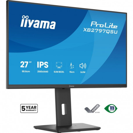 iiyama arvutimonitor ProLite XB2797QSU-B1 68.6cm (27") 2560 x 1440 pikslit Quad HD LED, must