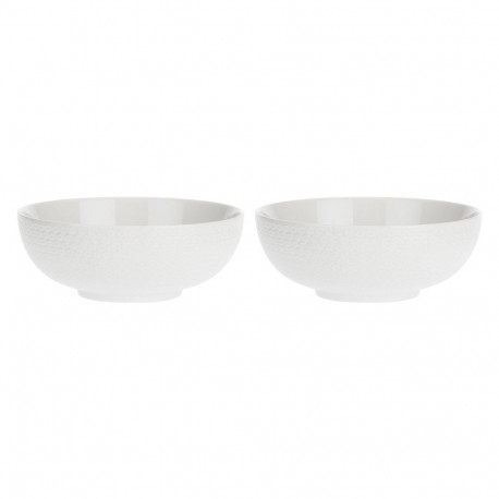 Set of 2 Momenti Salad Bowls - White, 22 cm