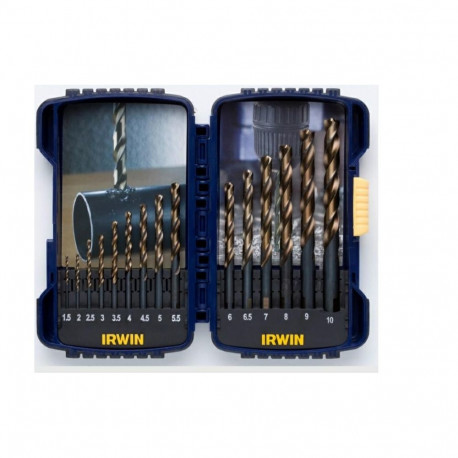 IRWIN SET 15pcs. TURBOMAX 1.5mm, 2mm, 2.5mm, 3mm, 3.5mm, 4mm, 4.5mm, 5mm, 5.5mm, 6mm, 6.5mm, 7mm, 8m