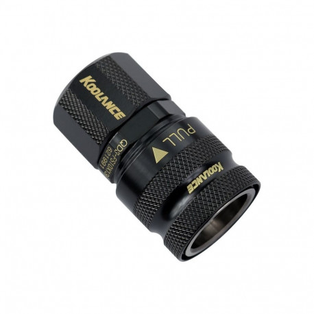 Koolance QD3 Schnellverschluss gerade weiblich auf 13/10mm - no-spill, schwarz