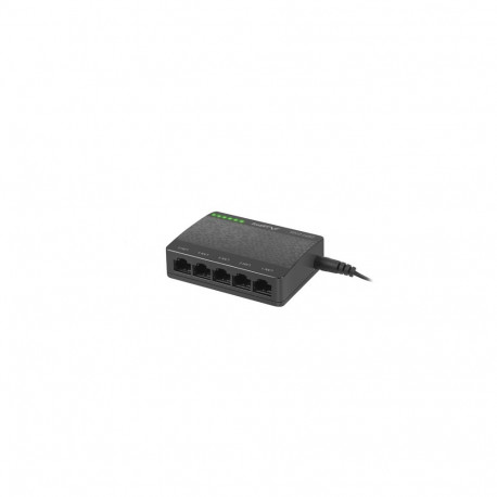 SWITCH LANBERG DSP1-0105 5X 100MB/S UNMANAGED FAST ETHERNET DESKTOP 5V