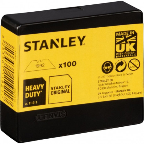 Stanley Heavy-Duty Utility Knife Blades (Pack of 100)