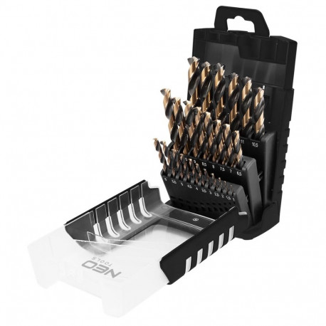 Metallipuurid HSS-CNC 124° Pro-Tec 1.0–13.0mm, 25-osaline komplekt